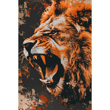 Abstract Lion Roar Canvas